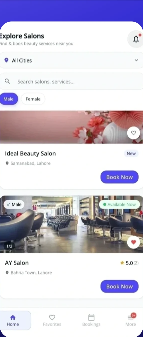 StyleQ app - discover salons